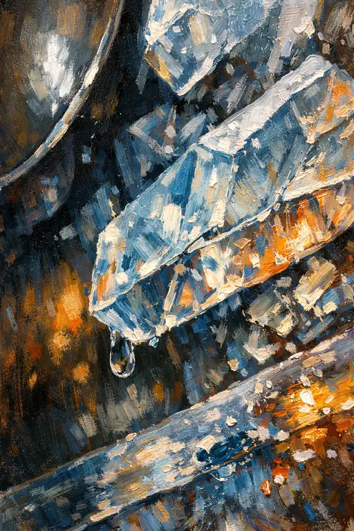 Frozen Time: Reflections in Blue