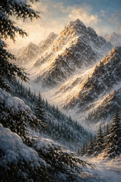 Golden Light Upon the Peaks