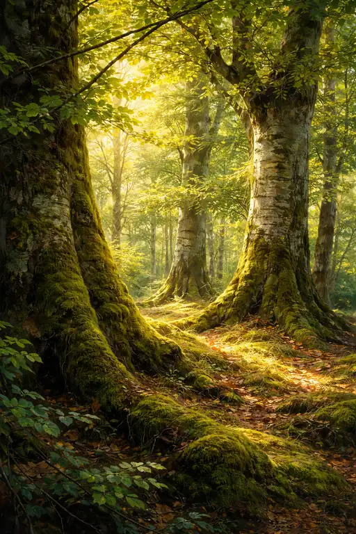 Enchanted Golden Embrace of the Woodland