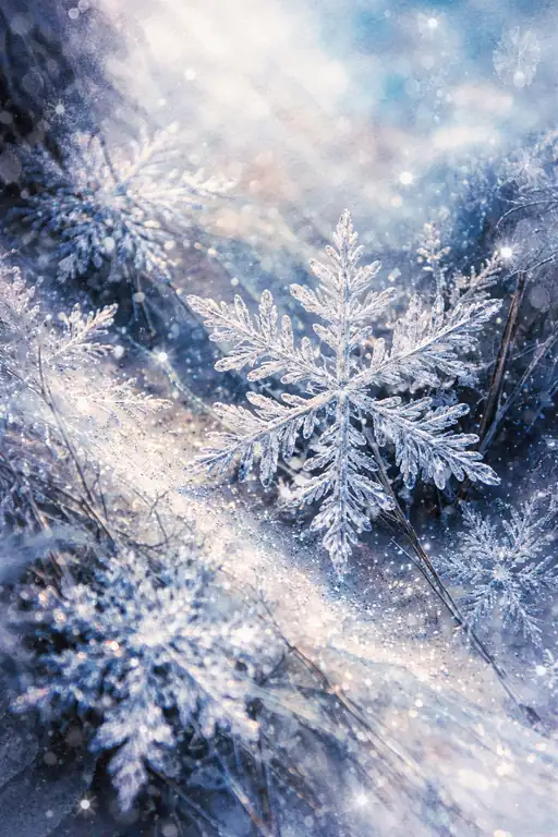 マクロの雪の結晶