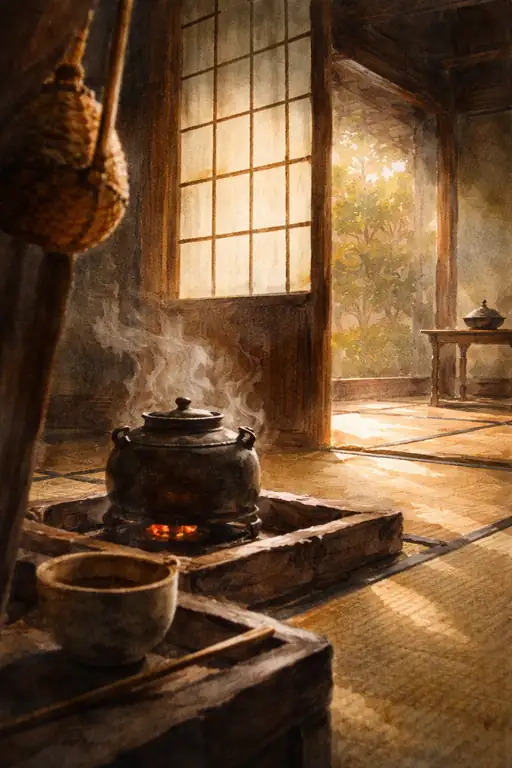 温もりと静寂の囲炉裏端