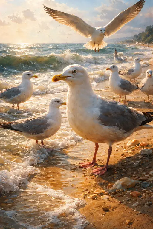 Golden Echoes of the Ocean Breeze