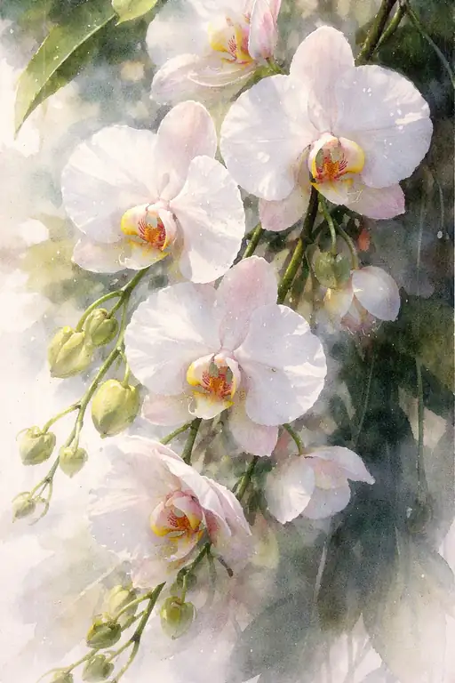 Ethereal Cascade of Tropical Snow