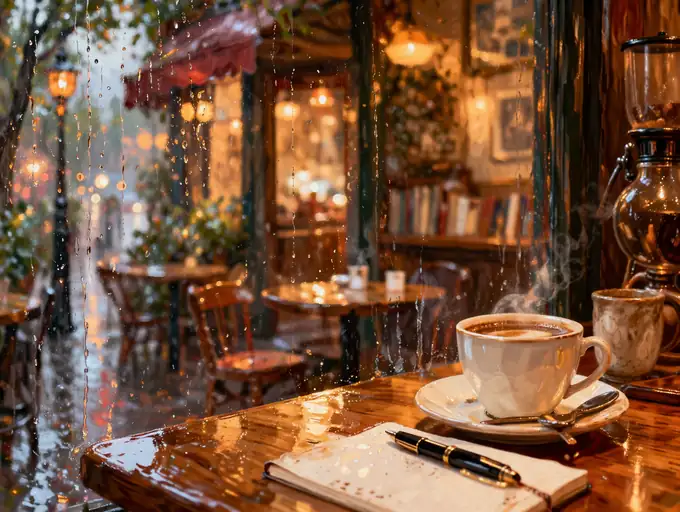 雨音とコーヒーが融け合う孤独