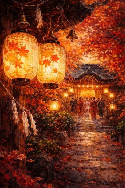 紅葉が照らす祈りの道