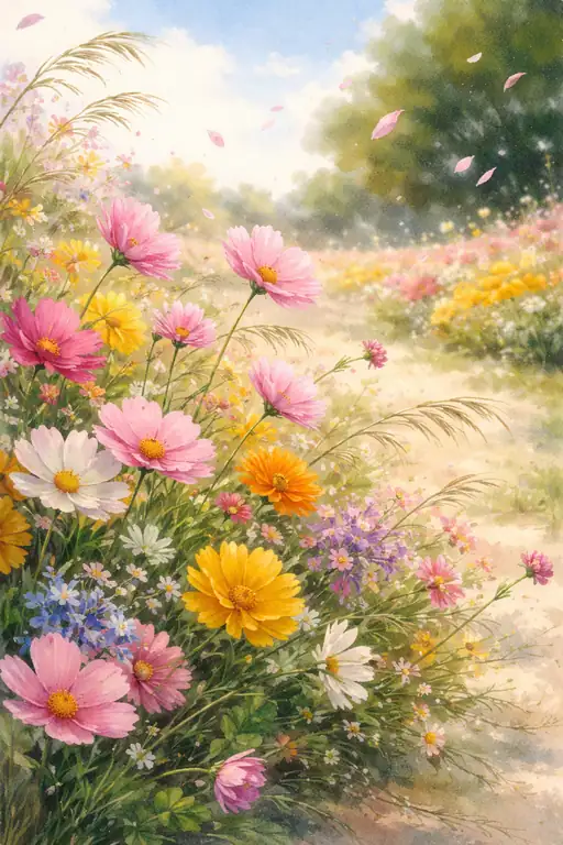 Dancing Petals in the Summer Breeze