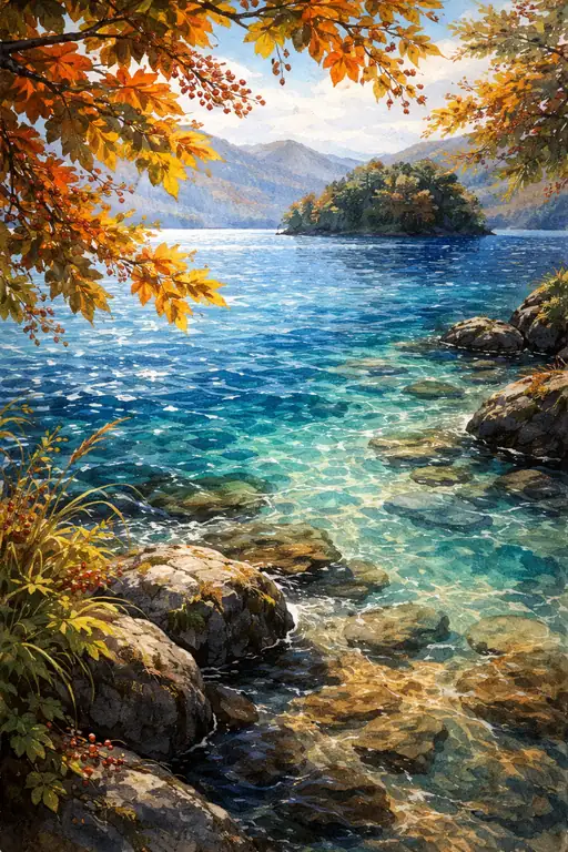 Autumn's Serenade by the Lakeshore