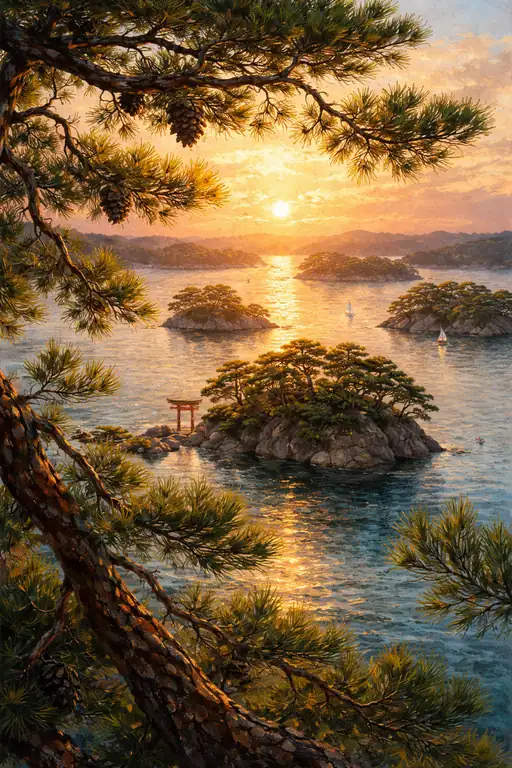 Golden Twilight Over the Islands