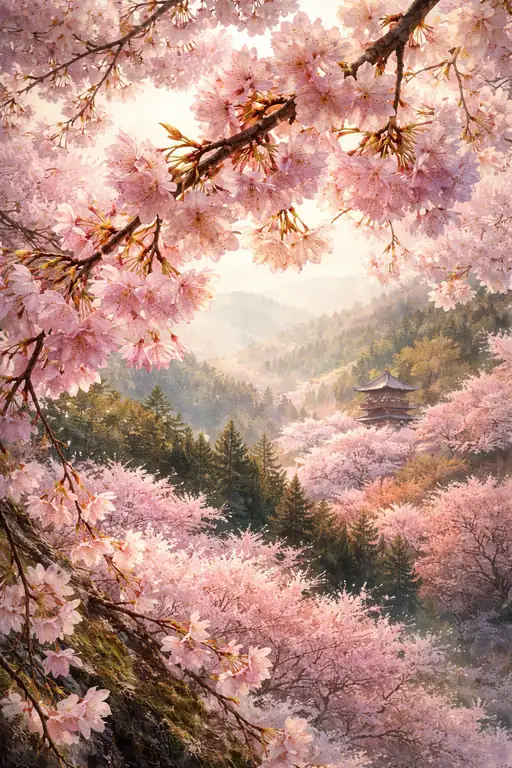 桜花爛漫の奥に静まる、祈りの響き
