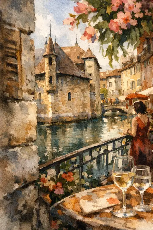 A Moment of Leisure by the Canal