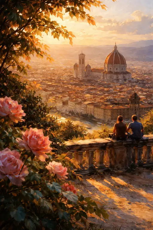 Golden Embrace Over Florence