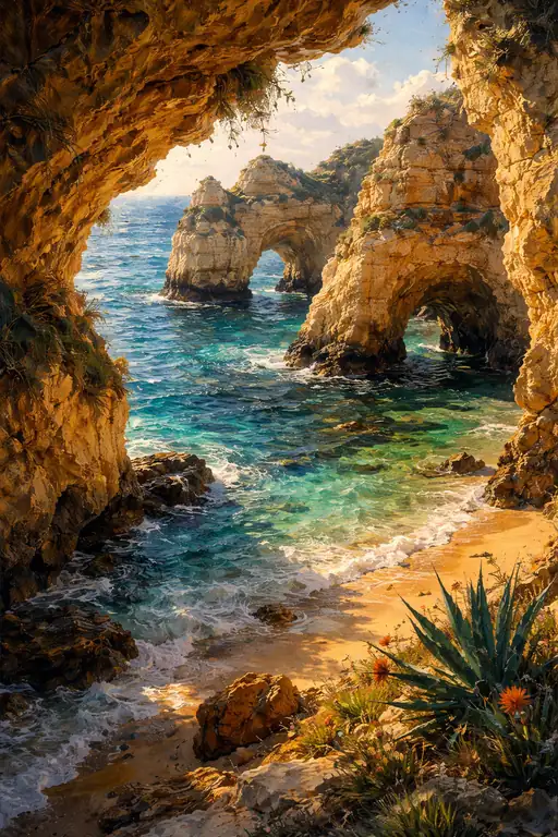 Framed by the Ancient Cliffs