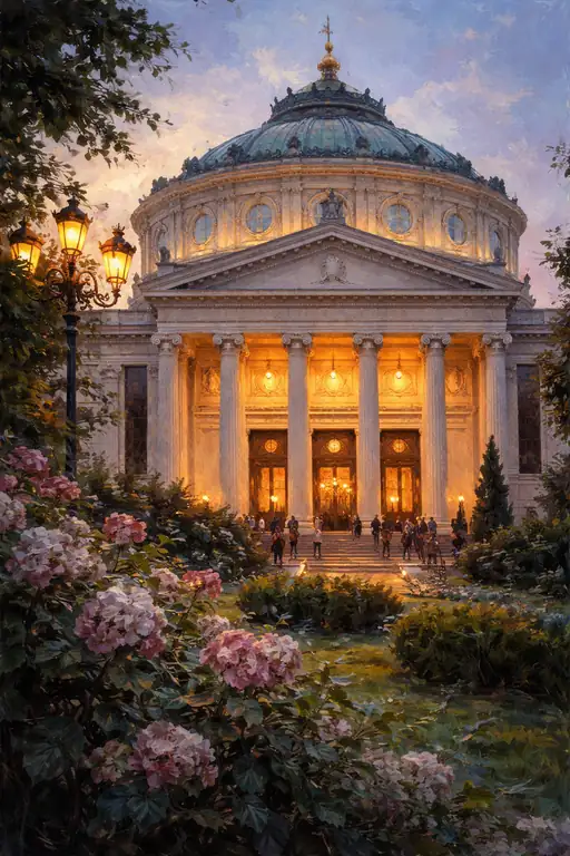 The Golden Glow of Twilight's Stage