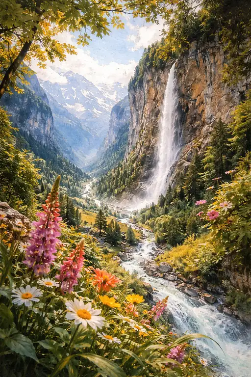 Symphony of Falls and Petals