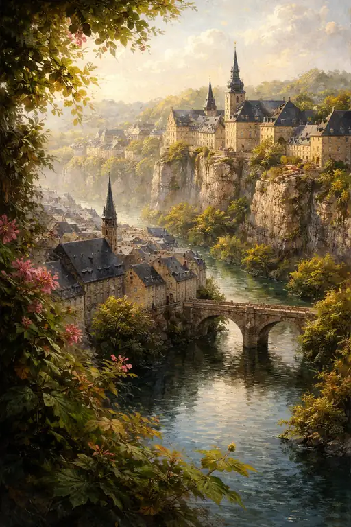 アーチ越しの情景