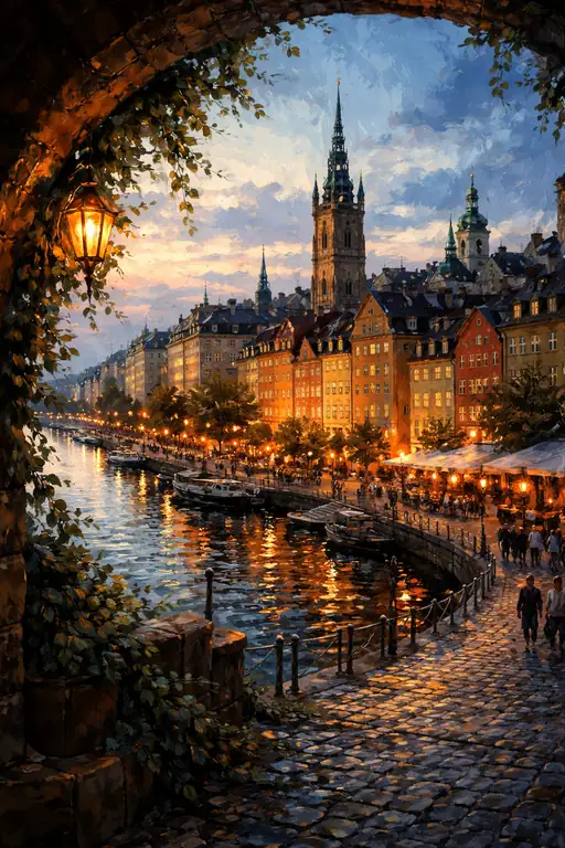 Stockholm Waterfront at Twilight