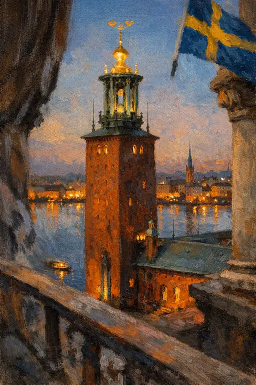 Stockholm City Hall: Nightfall Serenade