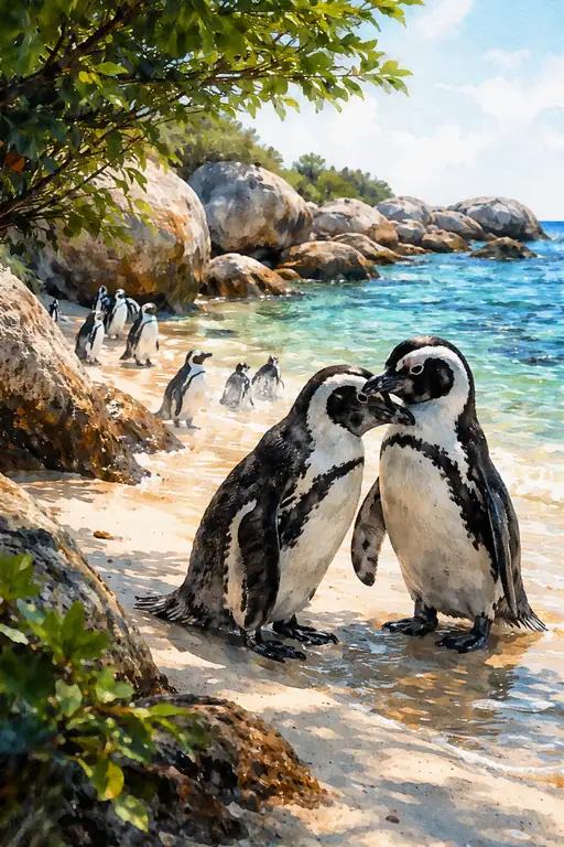 The Lovers on the Sand: An African Penguin's Tale