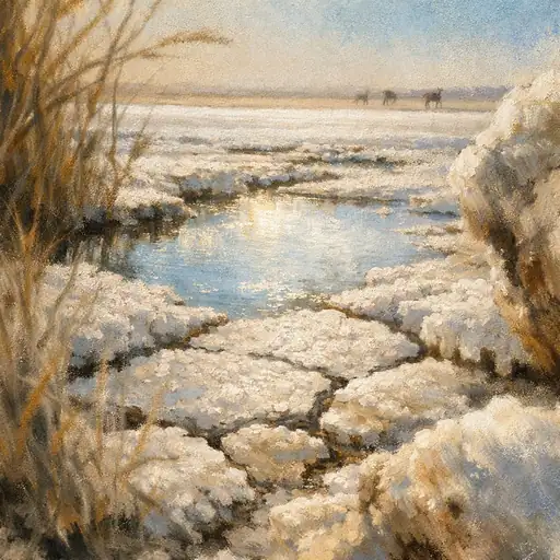 The Thawing Ice: A Late Winter Reflection