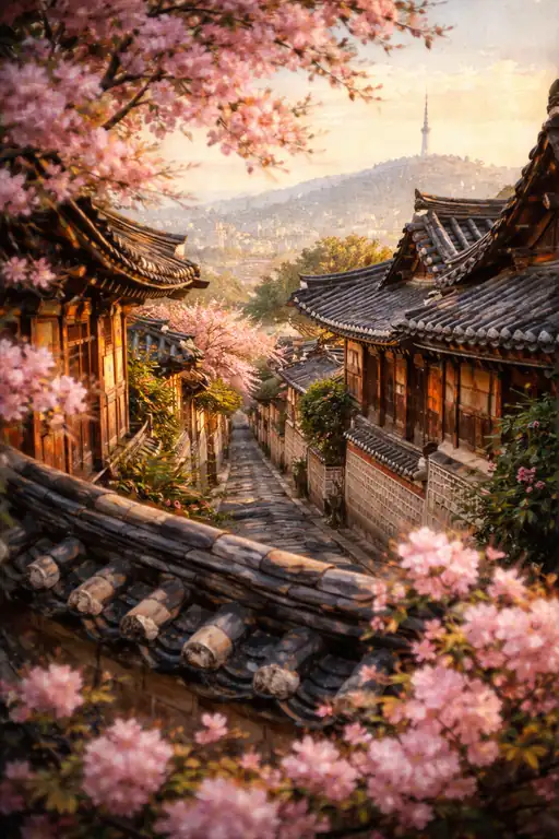 Echoes of History Beneath the Blossoms
