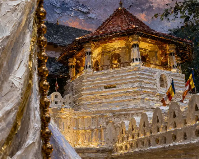 仏歯寺の夜光\n