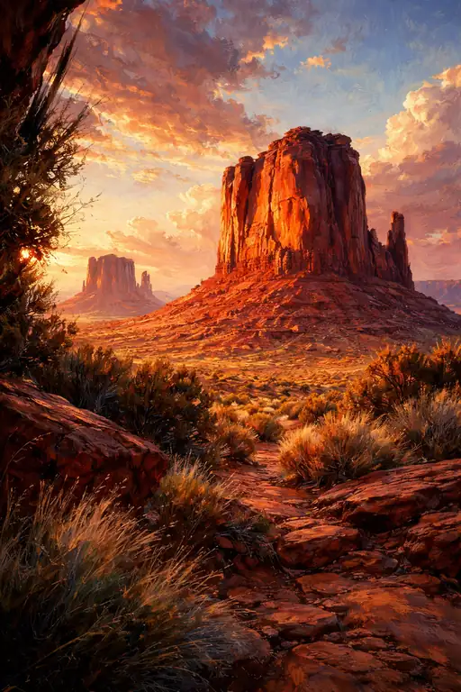 Fiery Sentinel of the Desert Plain