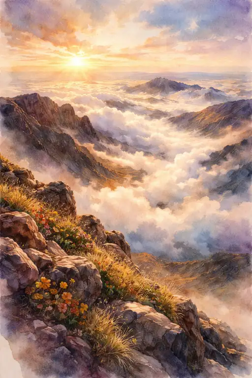 The Golden Sea: Alpine Dawn Awakens