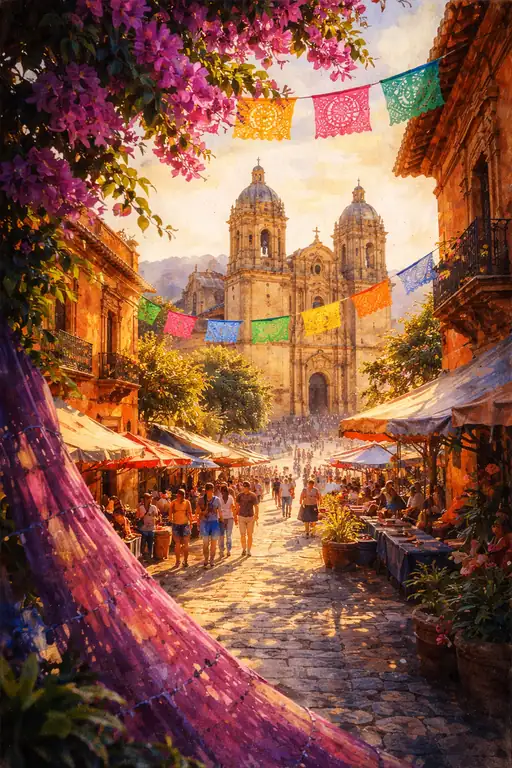 Echoes of the Plaza: A Festival of Light and Stone