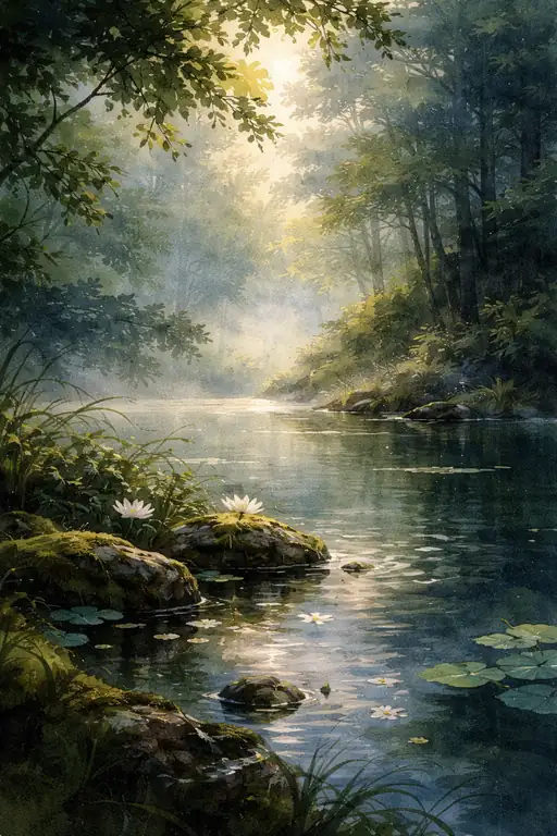 Hidden Sanctuary: Where the Sun Kisses the Water Lilies