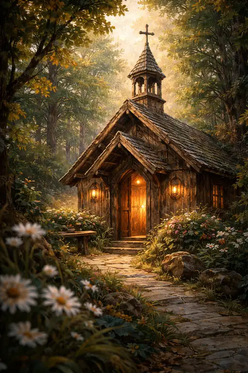 Dusk’s Golden Promise Within the Forest Sanctuary