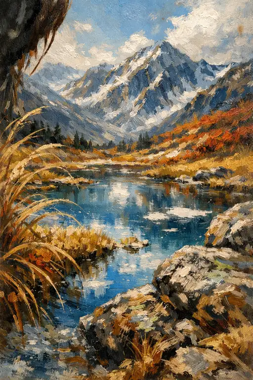 秋の池の威厳