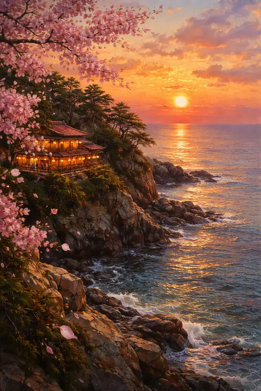 Golden Hour at the Cliff's Edge
