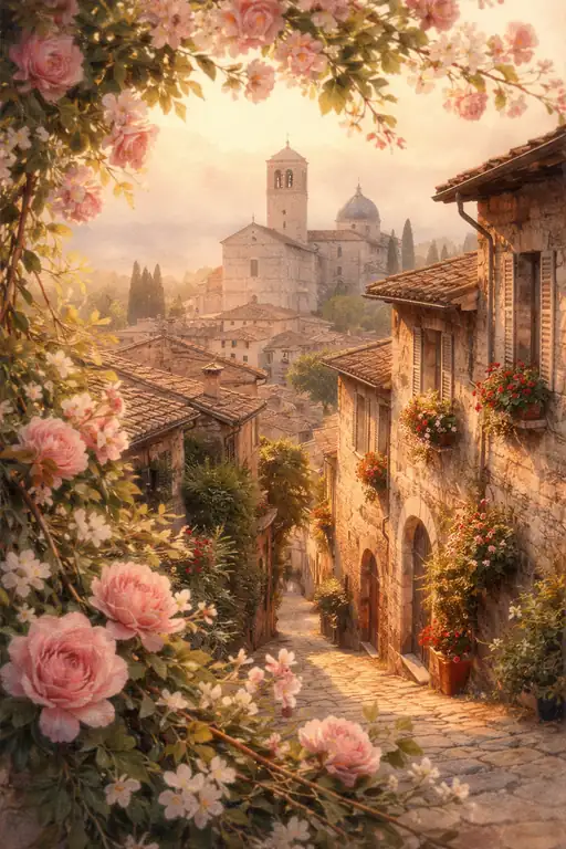 Morning Mist Over Assisi
