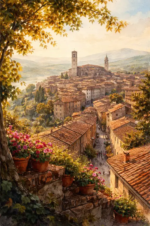 Tuscan Sunlit Terraces
