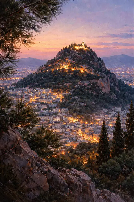 Evening Glow on the Holy Peak
