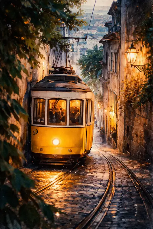 Midnight Journey Through Lisbon's Golden Veins