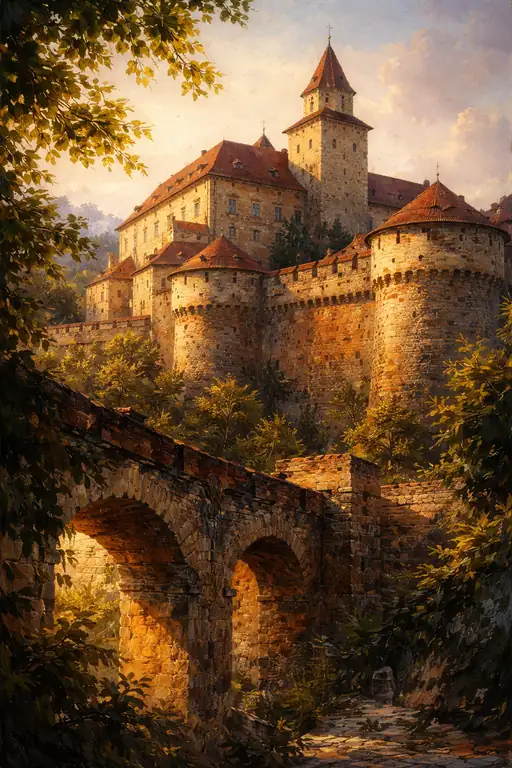 Golden Hour at the Ancient Fortress