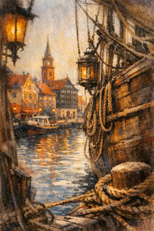 Sepia Dreams of the Historic Harbor