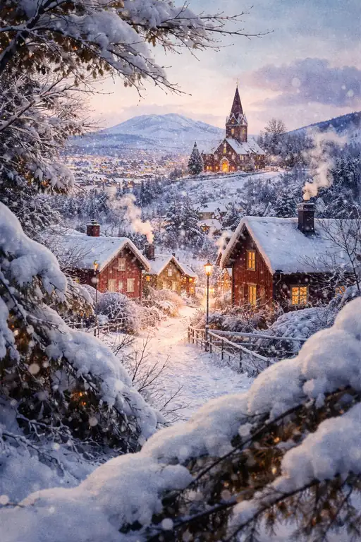 A Cozy Haven in the Freezing Twilight