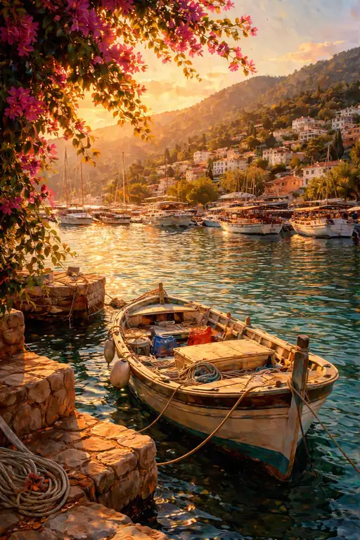 Golden Anchorage of the Setting Sun