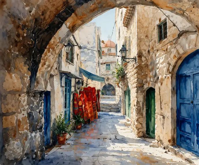 A Sunlit Memory Through the Ancient Arch
