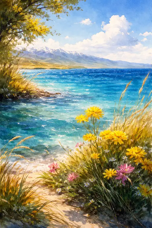 Breath of Spring Upon the Azure Waters
