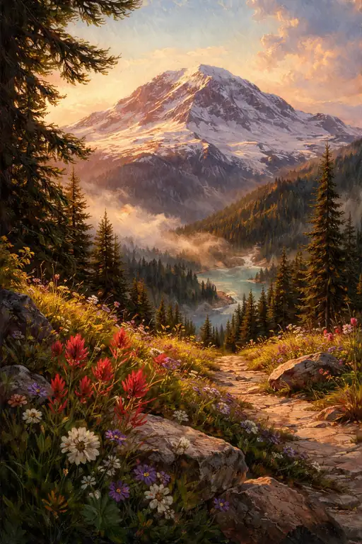 神聖なる山頂へ続く花道