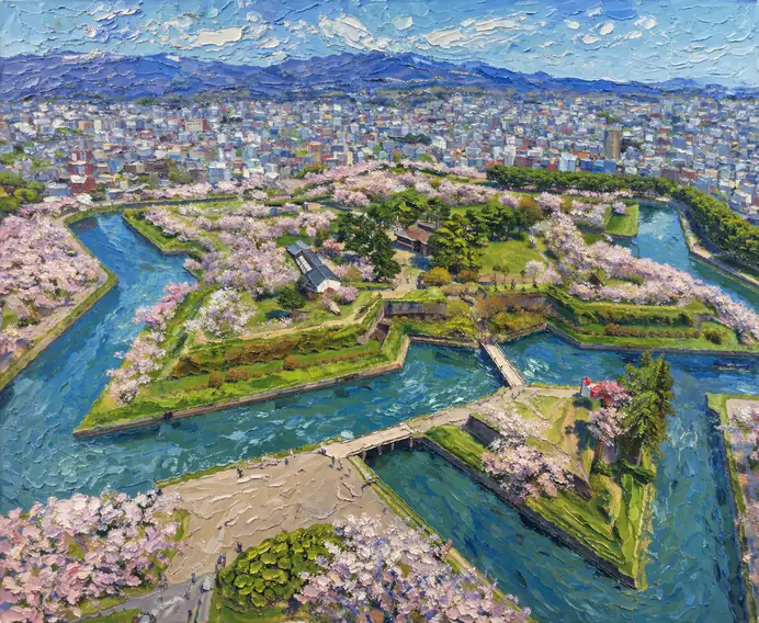 北の大地、花散る星影
