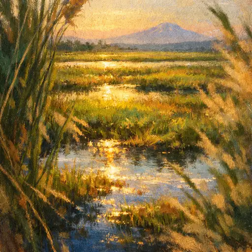 Golden Marshland Sunrise
