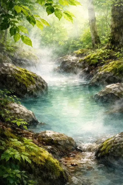A Misty Solitude Within the Whispering Woods