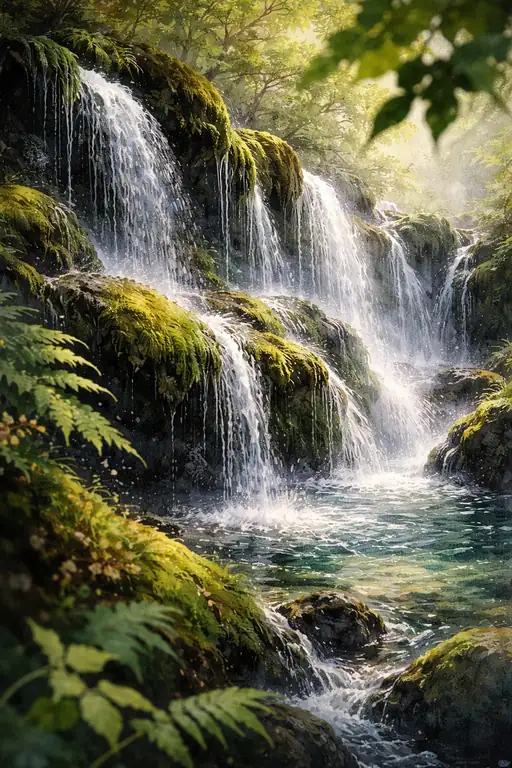 Immersed in the Rhythms of the Verdant Falls
