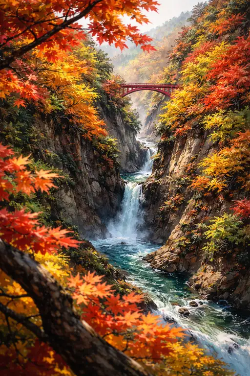 荒波をまたぐ紅蓮の架け橋