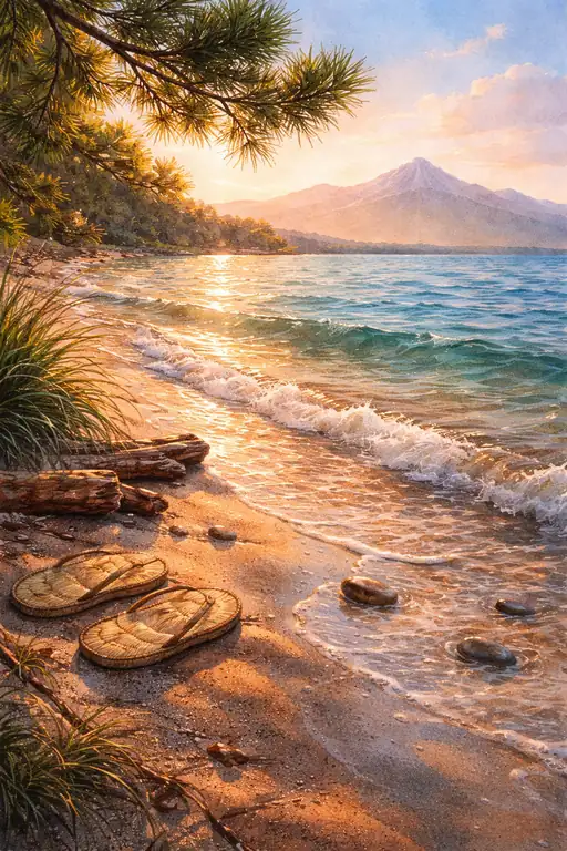 Footprints in the Golden Sand