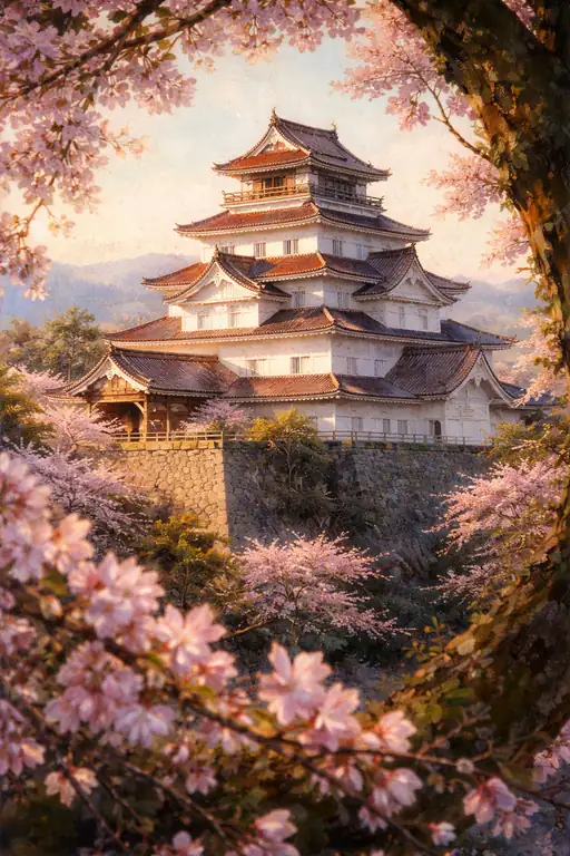 Spring's Embrace of the Ancient Citadel